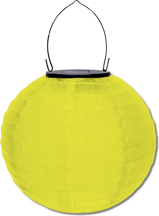 Gele Solar lampion 25cm | tuinverlichting | feestverlichting | lampion op zonne-energie| voor buiten