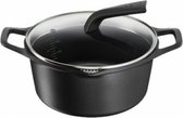 Tefal Robusto Braadpan - Ø20cm - Inductie - met Deksel en Schenktuiten - Gietaluminium