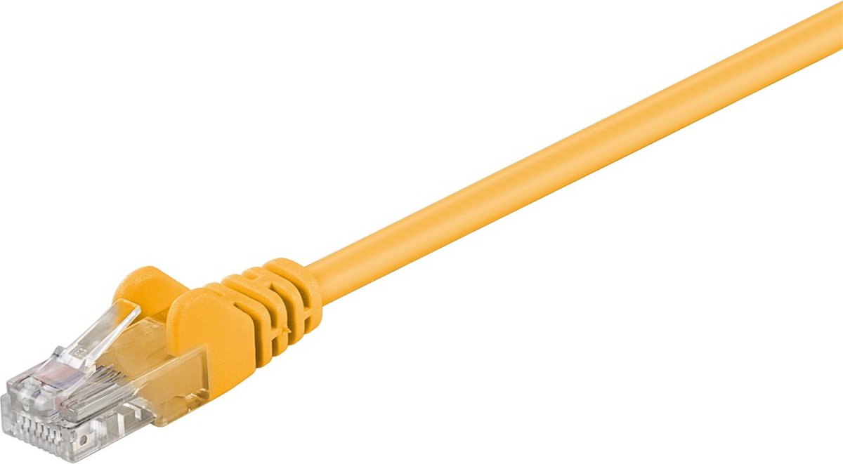 CAT5E Netwerkkabel - RJ45 - geel - 0.5 m