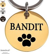 Dog tag Titane rond 25 mm avec gravure | médaillon pour chien ou chat avec naam