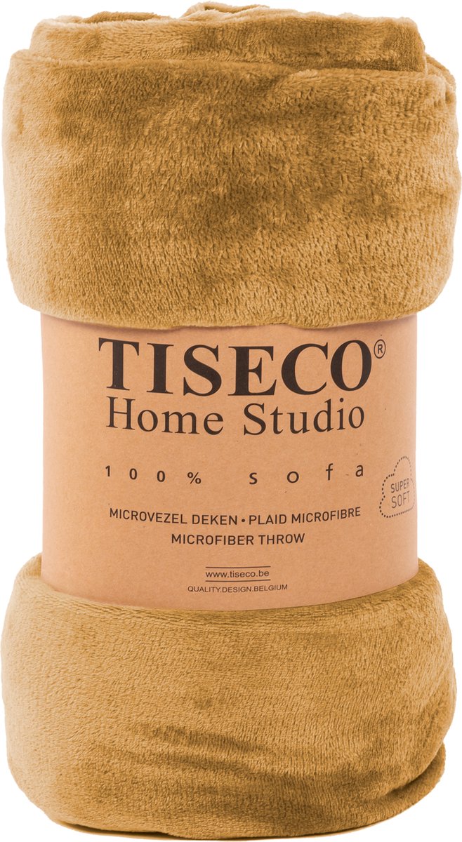 Tiseco Home Studio - Plaid COSY - microflannel - 220 g/m² - 240x220 cm - Indiantan INDIAN TAN