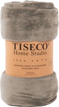 Tiseco Home Studio - Microflanel Taupe Effen - TI3228 TAUPE - 150 x 200 cm - -