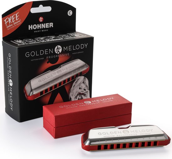 Hohner Golden Melody Progressive harmonica diatonique en Sol (G)