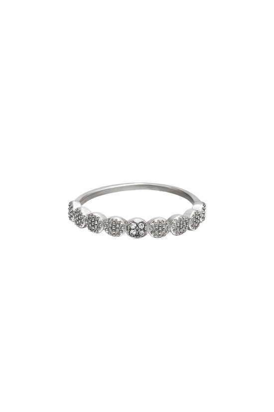 Stainless steel ring spotted -Silver- zilver- 17- yehwang- Moederdag cadeautje - cadeau voor haar - mama