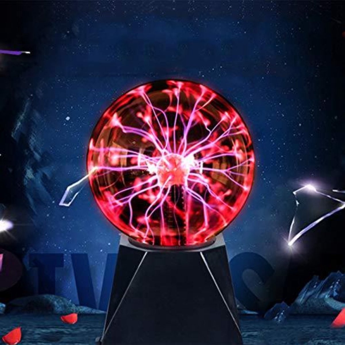 Lampe à boule plasma de 7,6 cm - Boule à plasma magique