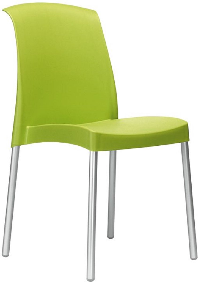 Kantinestoel Jenny. Mooie designstoel, tuinstoel. Leverbaar in lichtgroen. 5 Jaar garantie! Verpakt per 6 stuks!