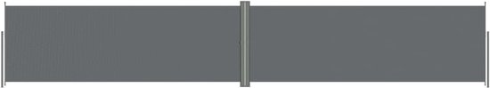 vidaXL Windscherm uittrekbaar 160x1000 cm antracietkleurig, windscherm, tuinscherm, scherm, balkonscherm, privacyscherm, luifel, zonnescherm