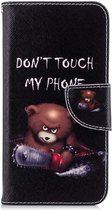 Huawei P20 Lite Portemonnee Hoesje met Don't Touch My Phone Print