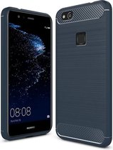 Huawei P10 Lite Geborsteld TPU Hoesje Blauw