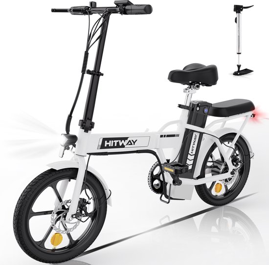 Hitway BK5 Elektrische Fiets | Opvouwbare E-bike | 16 Inch | 250W Motor | Wit