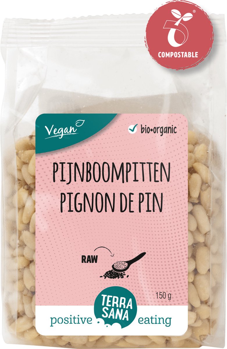 Goedkoopste TerraSana RAW Pijnboompitten bio (150g