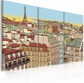 Schilderij - Mooi Parijs, 3 luik, Multikleur, 3 maten, Premium print