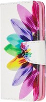 Samsung Galaxy A20E Portemonnee Hoesje met Bloem Print