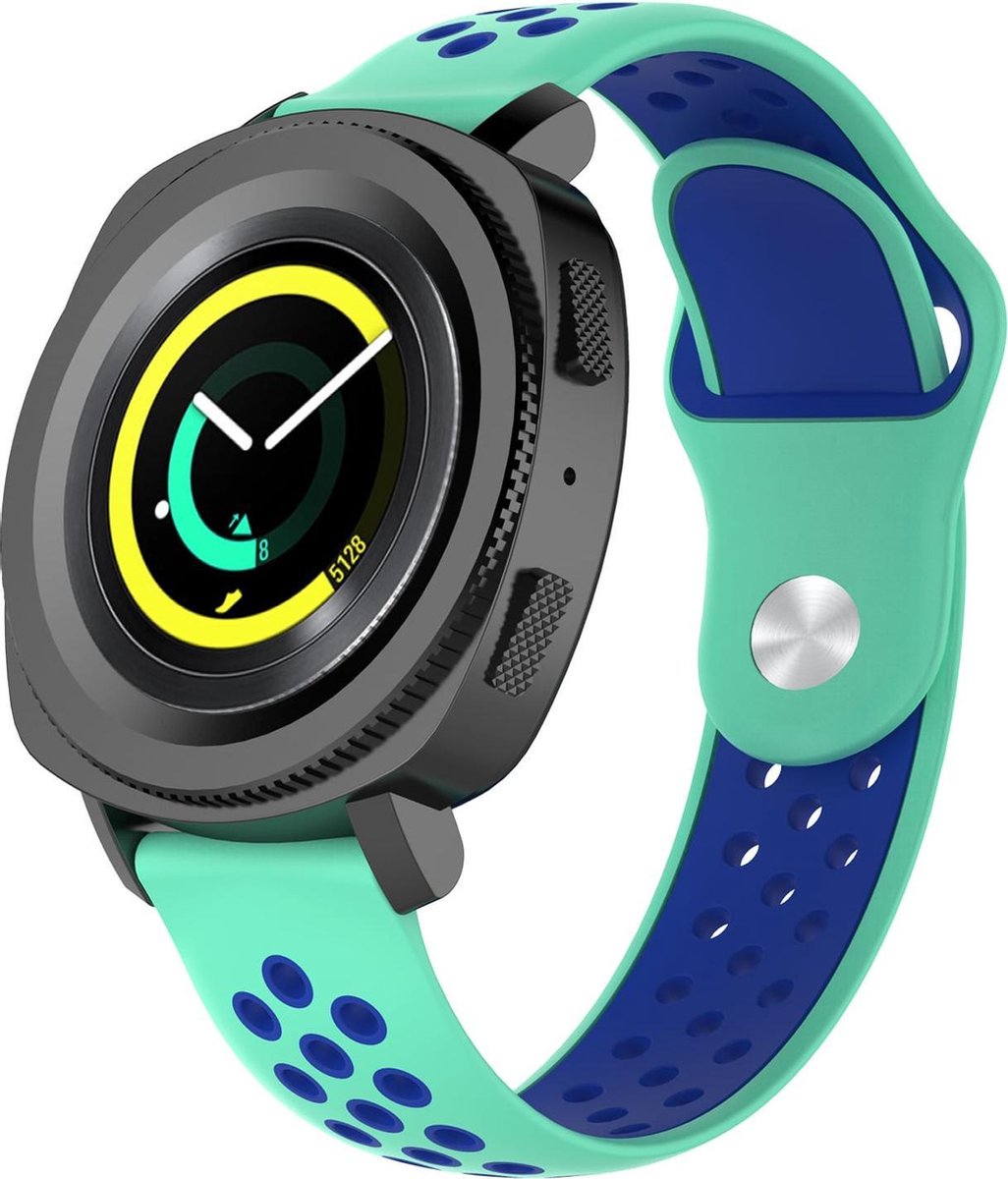 watchbands-shop.nl bandje - Samsung Gear Sport/Galaxy Watch (42mm) - GroenBlauw