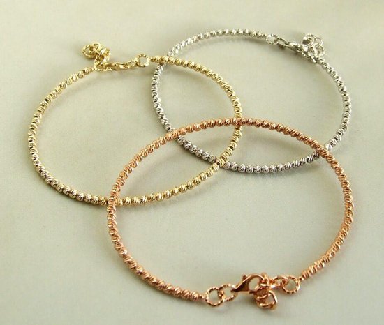 14 karaat wit- geel- of rose goud armband | bol.com