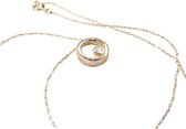 Geel gouden ketting met cirkel hanger