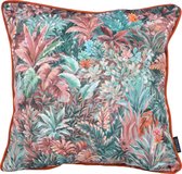 Sierkussen Velvet Jungle Red | 45 x 45 cm | Velvet/Polyester