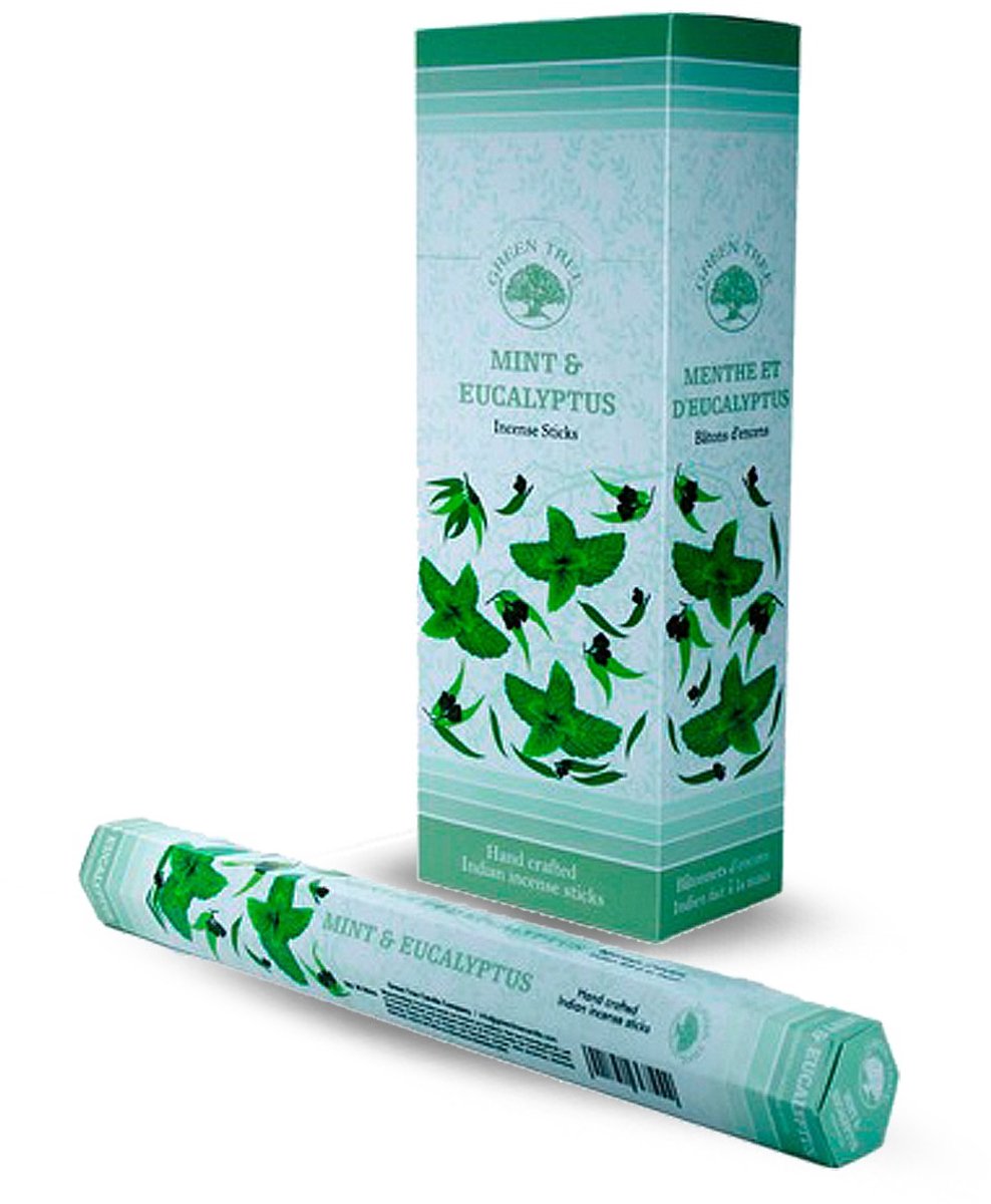 Green Tree - mint eucalyptus wierook - hexa - doos 6 stuks