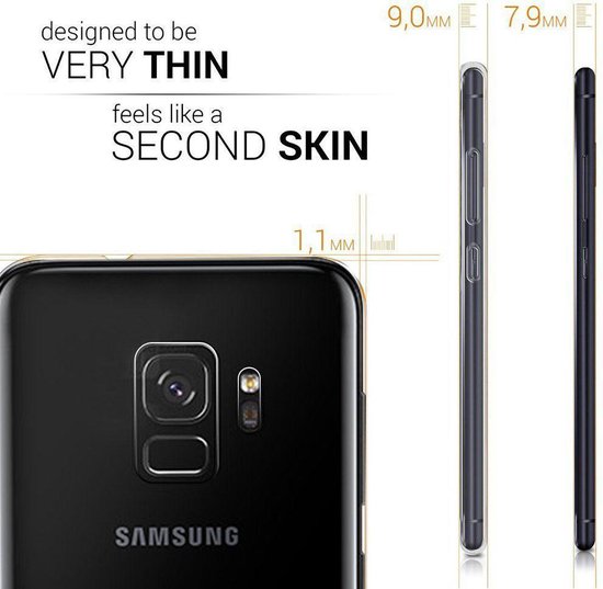 Transparant Dun TPU Hoesje Geschikt voor Samsung Galaxy S9 | Back Cover | Lichtgewicht | Ultra Dun Hoesje | Flexibel | Zacht TPU | Doorzichtig