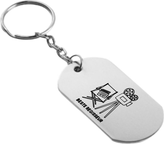 Beste Regisseur Sleutelhanger inclusief kaart – regisseur cadeau – beste Regisseur- Leuk kado voor je Regisseur om te geven - 2.9 x 5.4CM