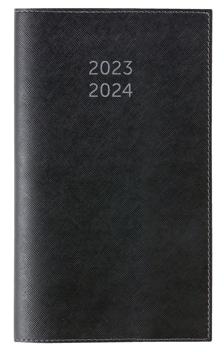 Brepols Schoolagenda 2023-2024 - CALPE Prof - Leraren/Prof - Weekoverzicht - Zwart - 9 x 16 cm