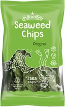 SEAMORE Seaweed chips original zeewierchips (Doos met 12 x 135 gram)
