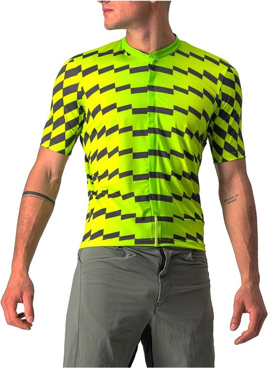 Castelli Unlimited Sterrato Korte Mouwen Fietsshirt Groen L Man