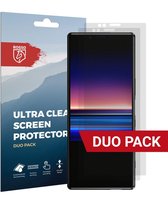 Rosso Screen Protector Ultra Clear Duo Pack Geschikt voor Sony Xperia 1 | Folie | 2 Stuks