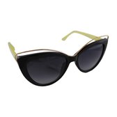 Zonnebrillen Dames Cat Eye -  Zwart/Geel