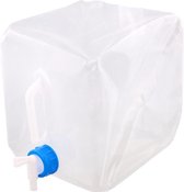 Vouwbare watertank - Transparant / Blauw - 10 liter per stuk - 19 x 20 x 25 cm