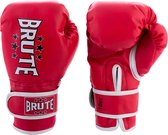 Brute Junior Kick Bokshandschoenen - Kickboks handschoen 12oz – Rood - Polyester – Klittenbandsluiting - Injection Mold