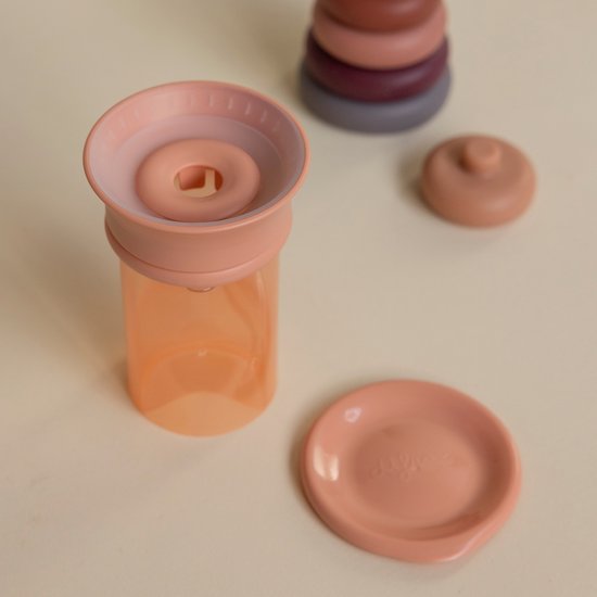 Difrax 360 graden drinkbeker 250 ml - Peach/Oranje - 2 stuks van Difrax — afbeelding 3