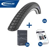 Fietsband - Schwalbe - Buiten- & binnenbanden (2x2 stuks) - Big Ben K-Guard & SV17E - 28 inch x 1.40 - 2.00 - 60 mm - Met plaksetje