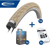 Fietsband - Schwalbe - Buiten- & binnenband - Delta Cruiser Plus & DV17 - 28 inch x 1.10 - 1.75 - 40 mm - Met plaksetje