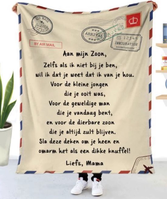 Floreren Antagonisme Beperken Post Deken - Sprei - Wikkeldoek- Plaid - voor juf - Leerkracht - bankdeken  - cadeau -... | bol.com
