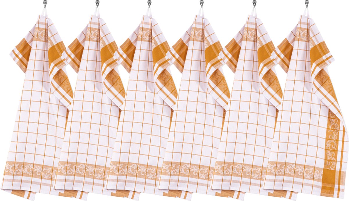 Keukenhanddoek katoen PHARAO 50x70 cm - set/6, camel
