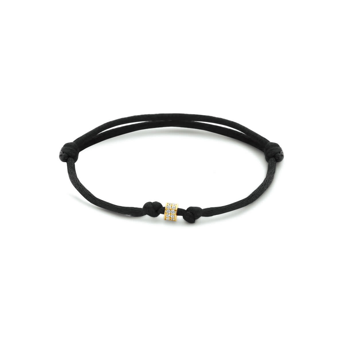 14K Goud Met Rubber/Nylon/Leer Armband Satijn 4700288