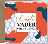 Tallies Cards Wenskaarten - VADERDAG Papa - collectie WILDcards - 4 kaarten met envelop - duurzaam