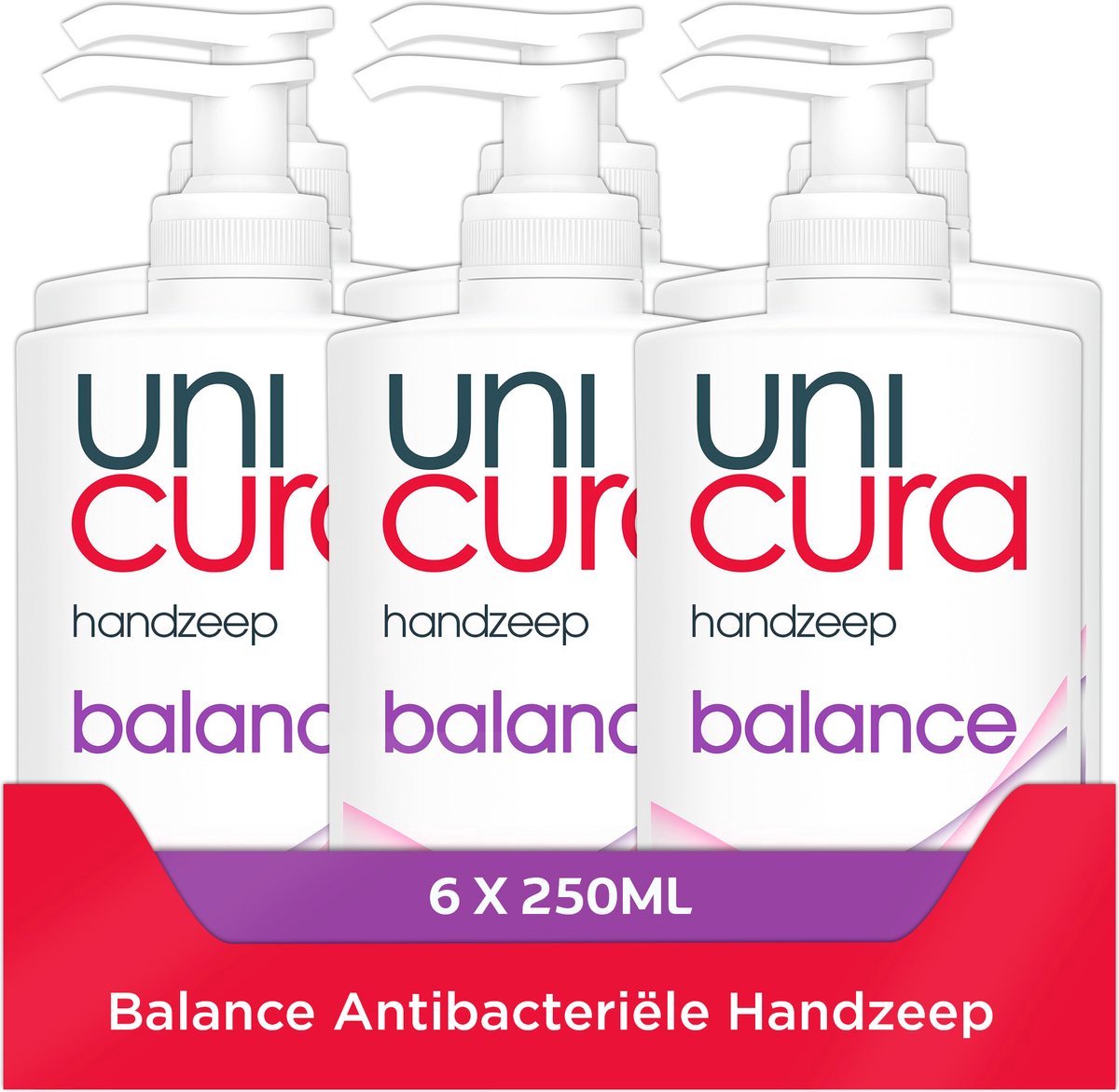 6x Unicura Vloeibare Handzeep Anti Bacterieel Balans 250ml | bol.com
