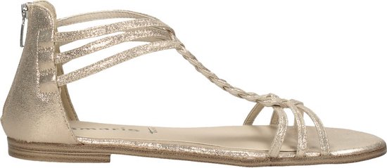 Sandalen goud plat new arrivals