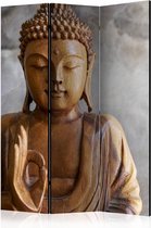 Vouwscherm- Boeddha  135x172cm gemonteerd geleverd, dubbelzijdig geprint (kamerscherm)