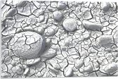 Acrylglas - Scheuren Patroon in Stenen Ondergrond - 75x50 cm Foto op Acrylglas (Met Ophangsysteem)