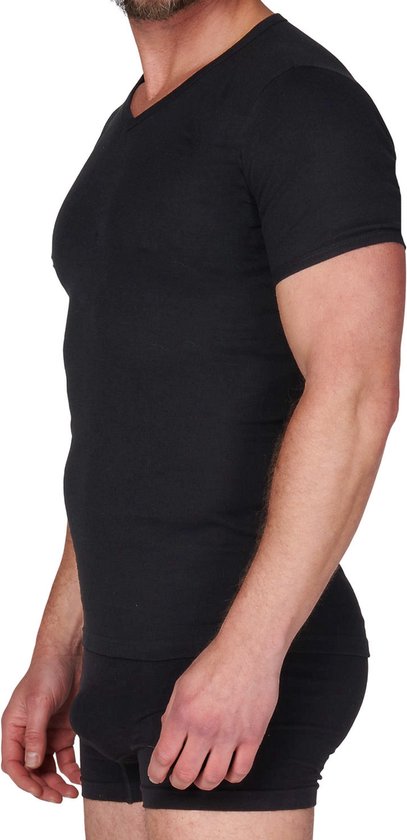 Heren T-shirt Met V-hals – 100% Katoen, Korte Mouwen, Regular Fit – Ademend En Comfortabel – Perfect Voor De Zomer 2 miniatura