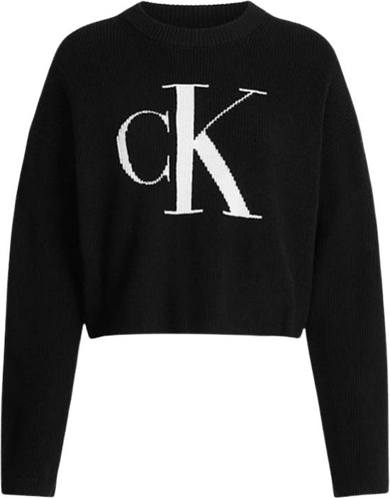 Calvin Klein Blown Up Loose Fit Pull Femme - Zwart - Taille M | bol.com
