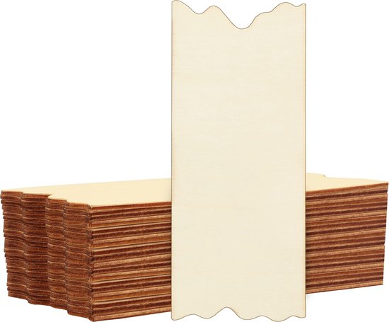 Belle Vous 24 Pak Onbewerkt Houten Schijven - L17,6 x B7,5 cm Blank Rechthoekig Bord Uitsnedes met Ruwe Randen - Voor DIY Kunst & Hobby, Pyrografie, Schilderen, Bruiloft & Decoratie