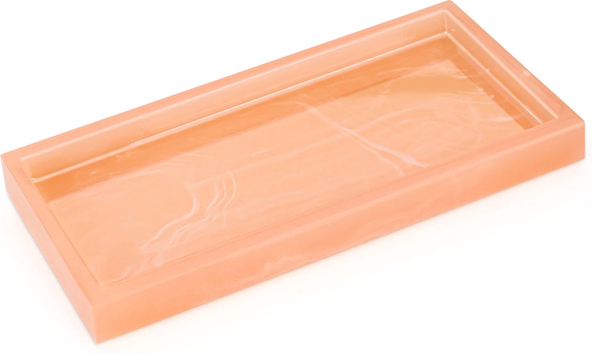 Belle Vous Roze Sieraden Organizer Tray - 19,7 x 10 x 2 cm - Resin Bak voor Douche, Keuken & Dressoir - Decoratieve Parfum, Ring & Kaarsenhouder