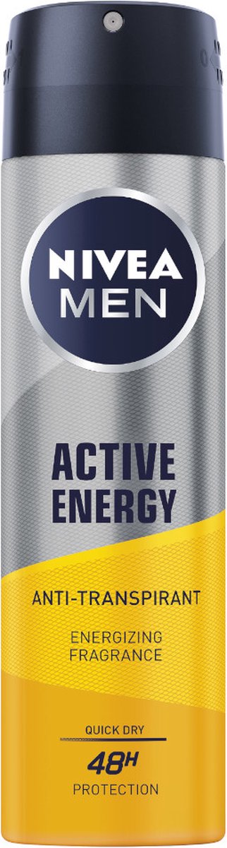 Goedkoopste Men Active Energy antitranspiratiespray 150ml
