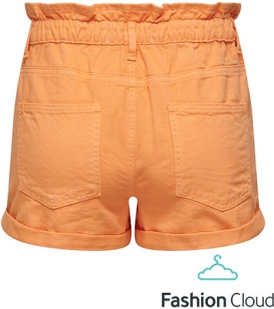 Only Cuba Paperbag Color Shorts Mock Orange ORANJE M