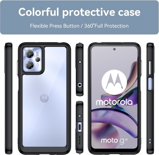 Coque Carbone 360° Avec Verre Trempé Pour Motorola Moto G13, G23, G53 - Protection Complète