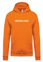 Hoodie Nederland Tekst | Koningsdag kleding | oranje hoodie shirt | Oranje | maat XL